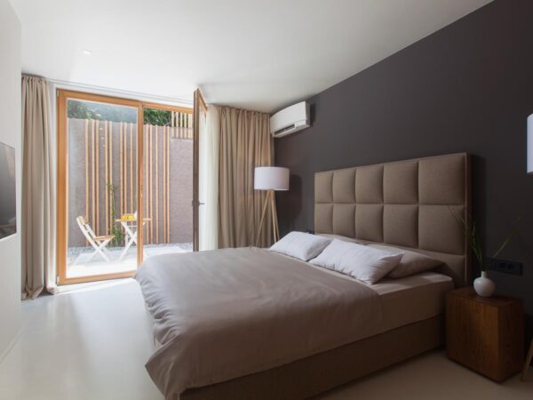 Pardoseli microciment Microtopping in dormitor